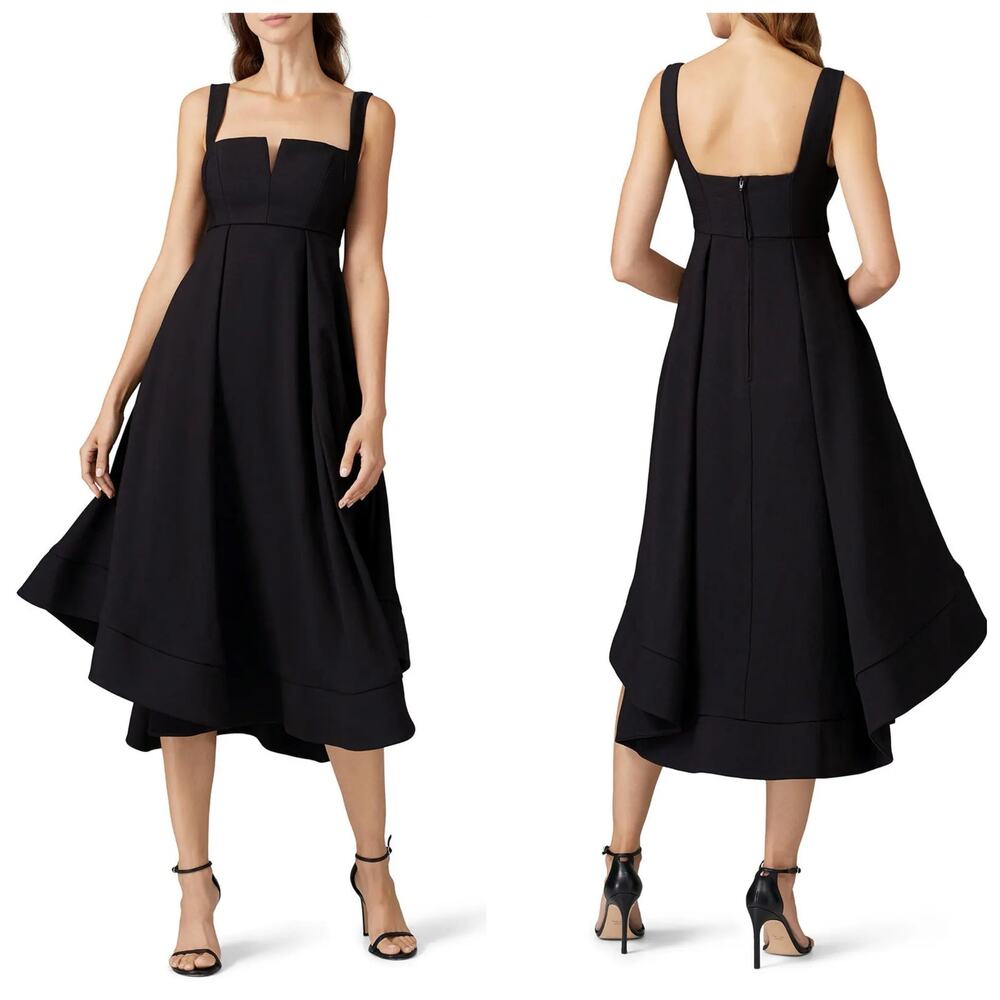 NWT C/MEO Collective Black Statement Gown Size 4/Small Cocktail Wedding Aline